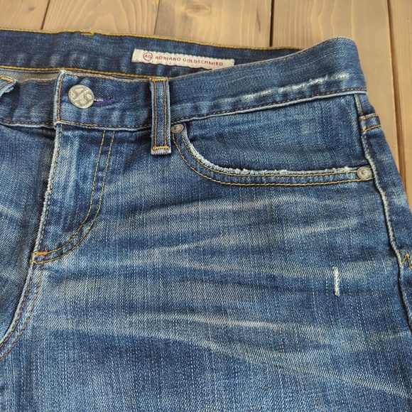 Adriano Goldschmied Patchwork Low Rise Straight Leg Jeans - Picture 6 of 14